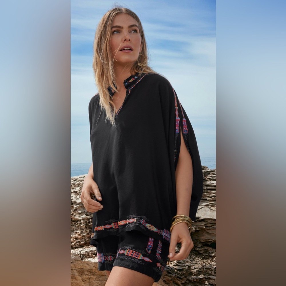 JOHNNY WAS Sascha Silk Poncho